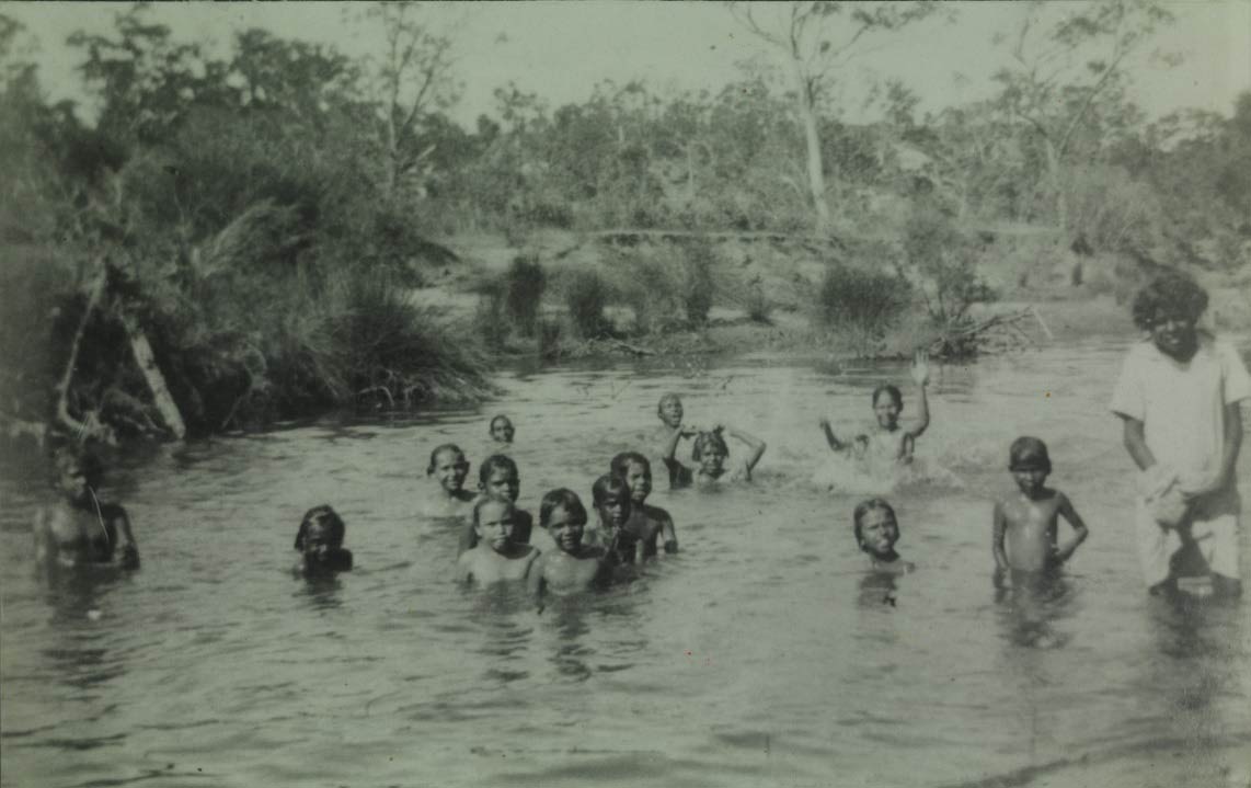 Moore River Native Settlement girls bathing in the Moore River 1937