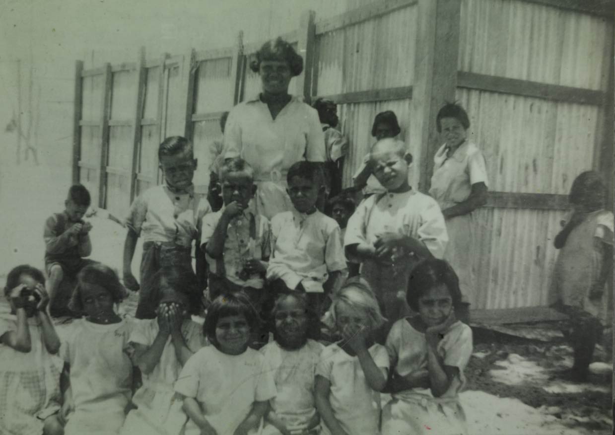 Moore River Native Settlement kindergarten group Betty Cameron (seated)