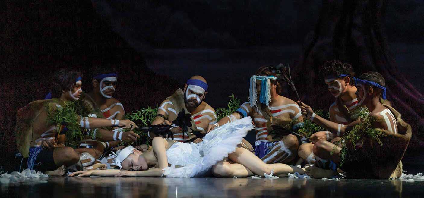 Dancers of Gya Ngoop Keeninyarra in Swan Lake