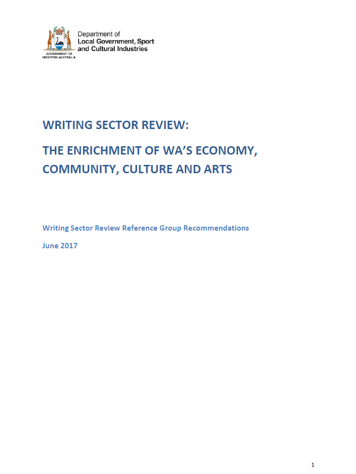Writing Sector Review cover page