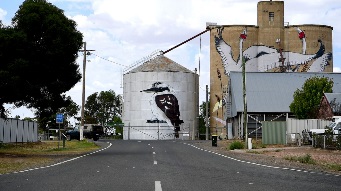 Silo Art Trail Sees Grain Storage Buildings Used As Artists' Canvasses Through Wimmera Mallee. Photo by Quinn Rooney/Getty Images.