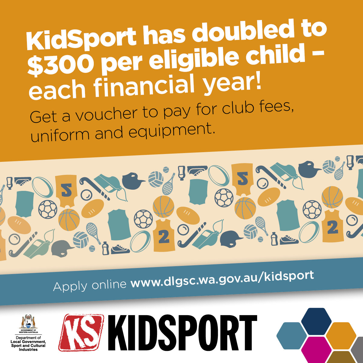 KidSport has doubled to $300 per eligible chid