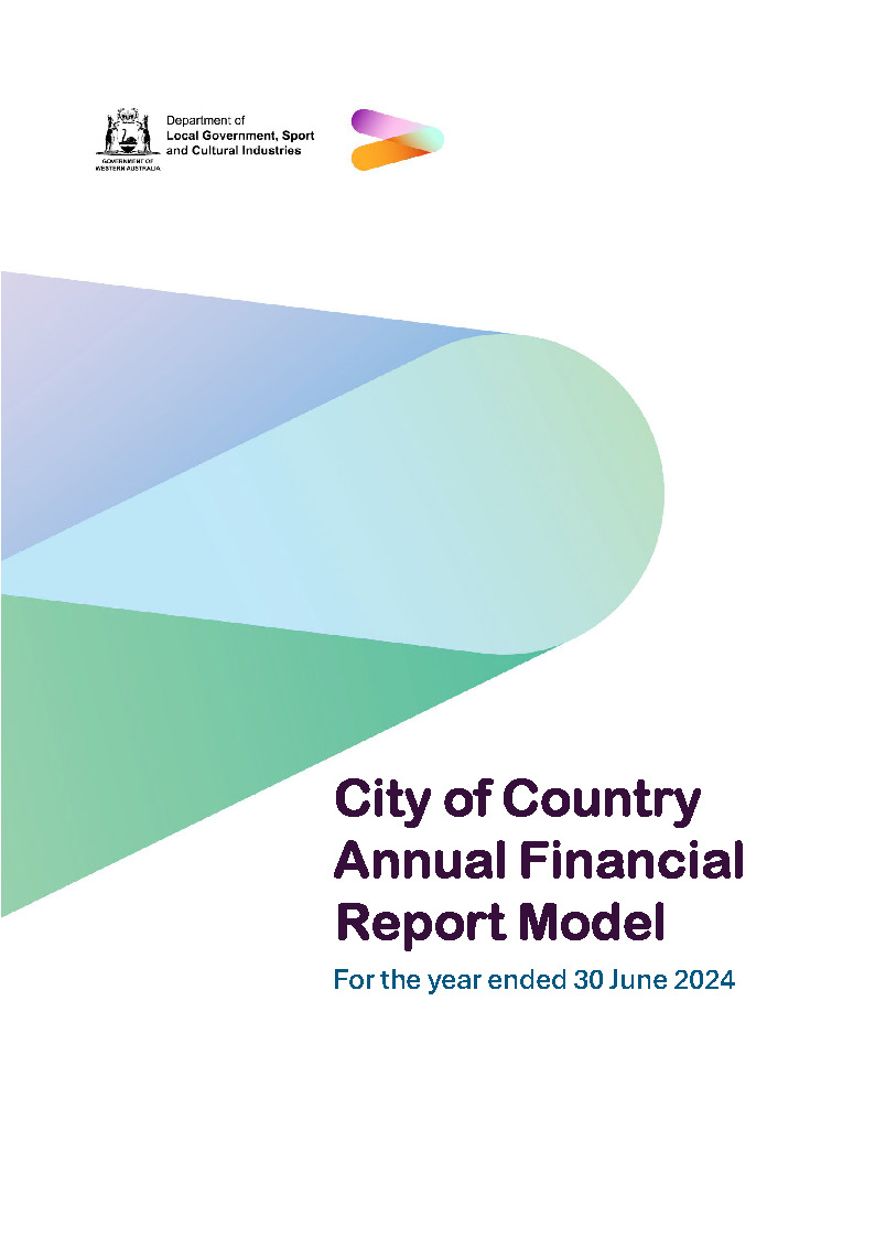 City of Country Annual Financial Report Model cover
