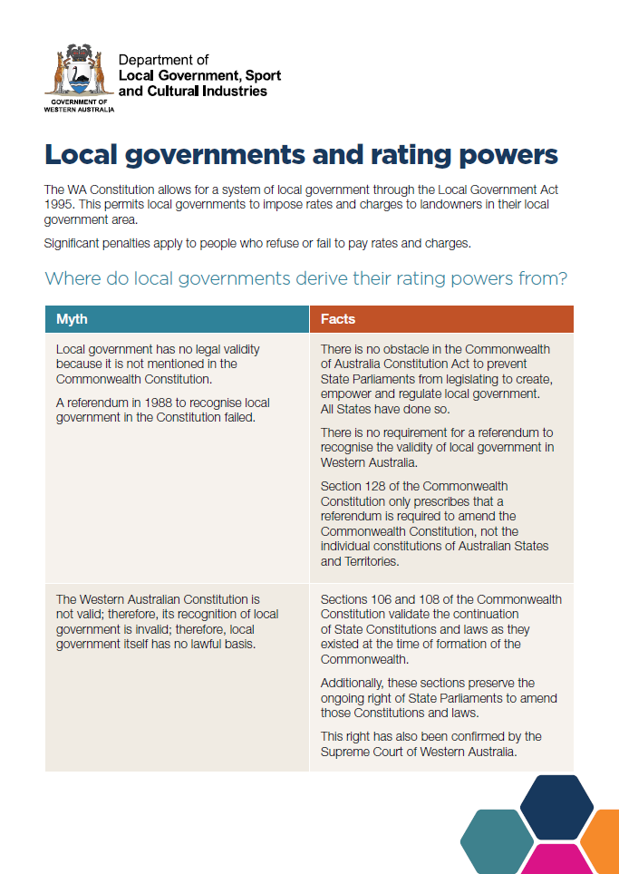 Local governments and rating powers cover