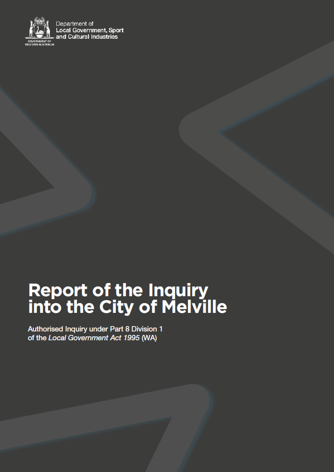 Report of the Inquiry into the City of Melville cover