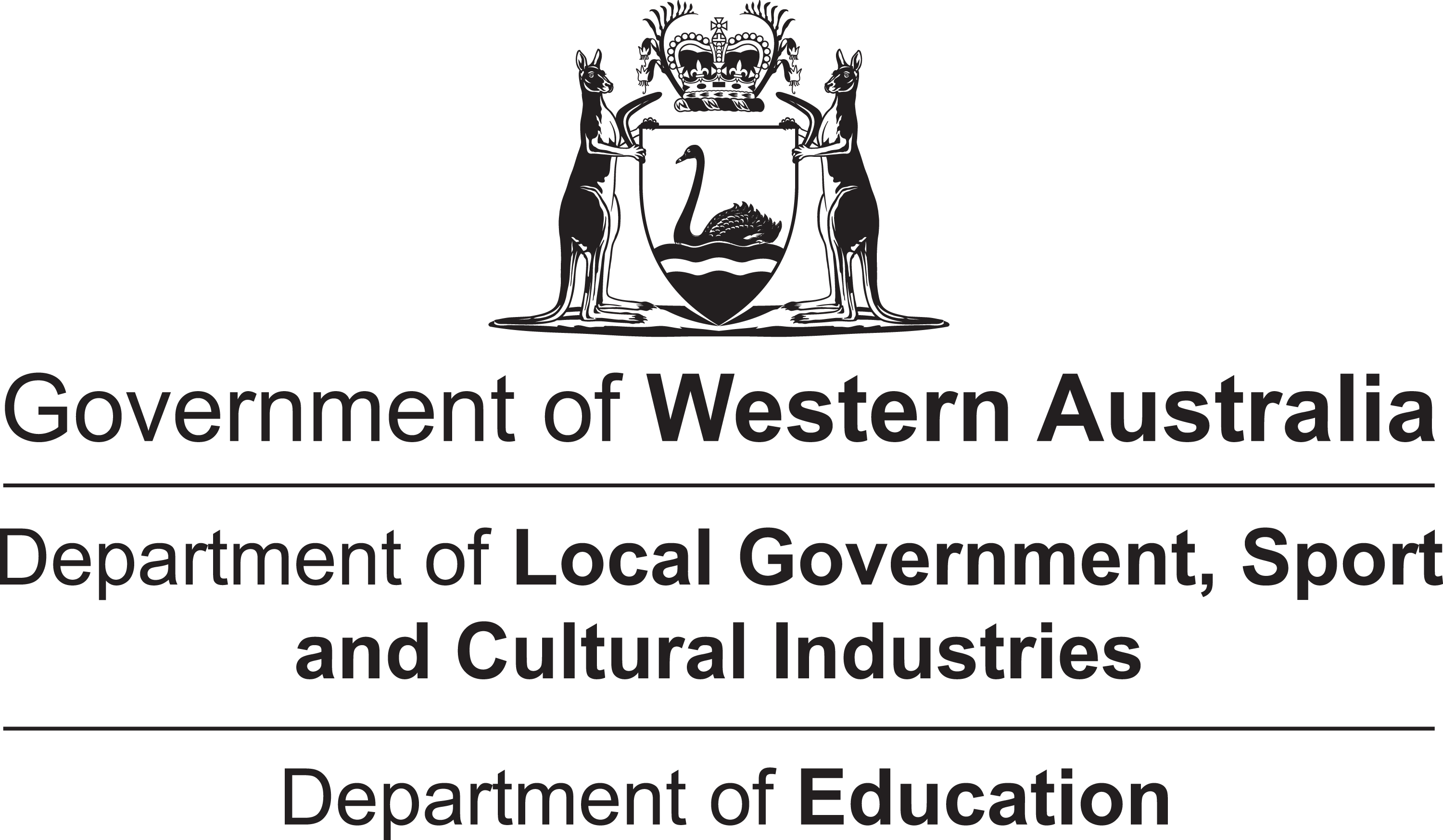 Department of Local Government, Sport and Cultural Industries and the Department of Education logo