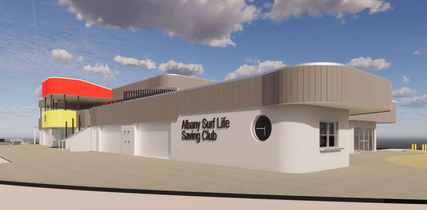 Architects drawing of the proposed Albany Surf Life Saving Club