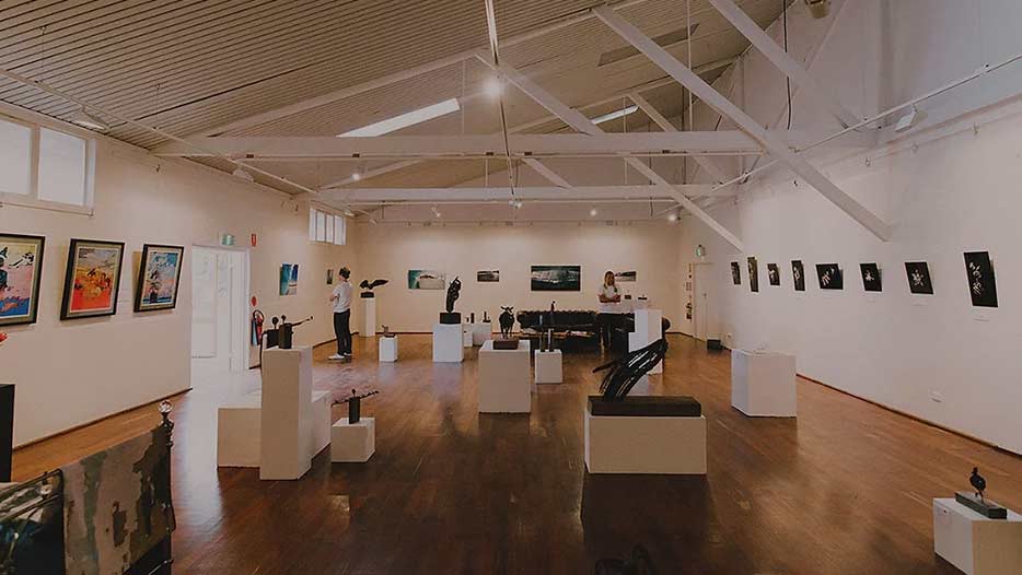 Internal exhibition space at the Cannery Arts Centre in Esperance