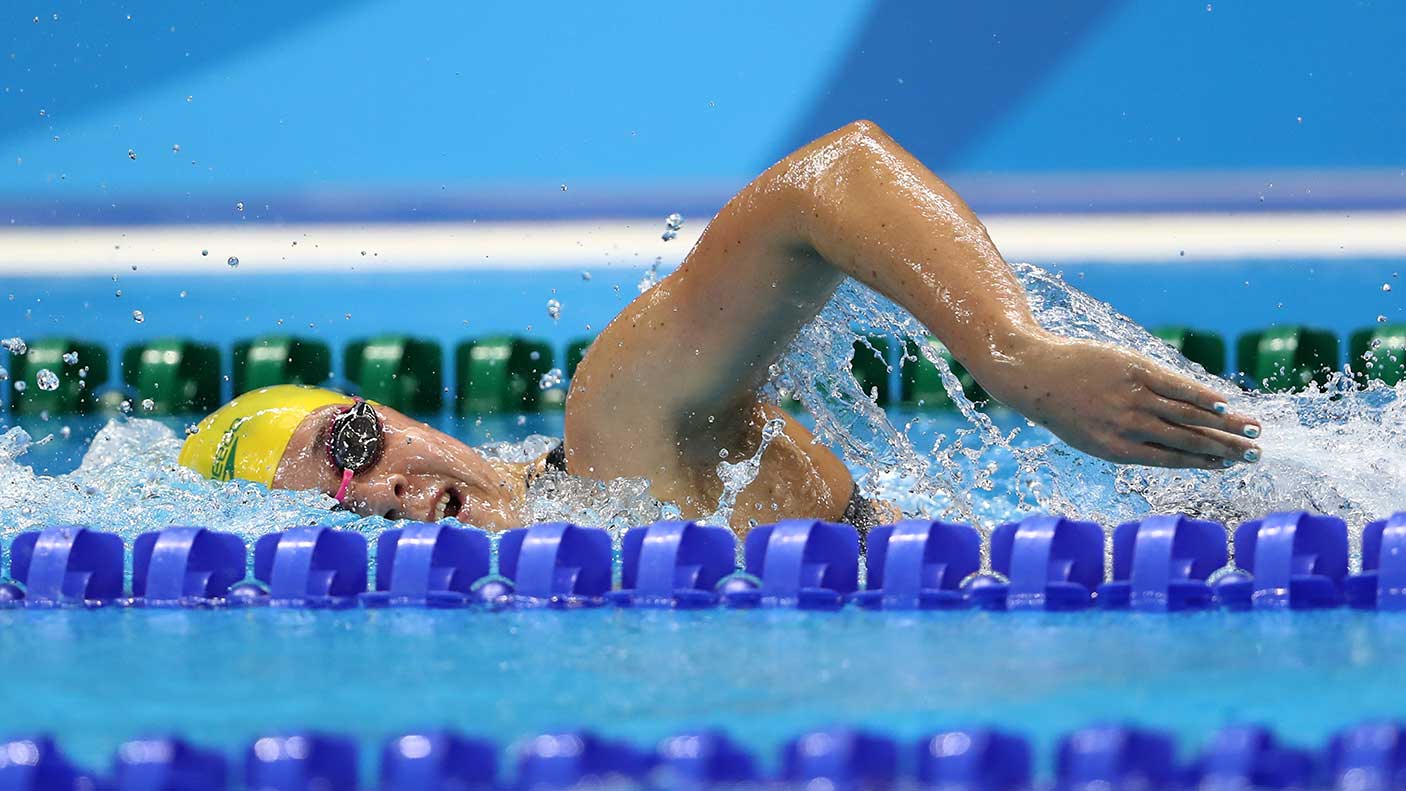 Tamsin Cook swimming  the Women's 800m Freestyle heat on Day 6 of the Rio 2016 Olympic Games at the Olympic Aquatics Stadium on August 11, 2016 in Rio de Janeiro, Brazil.