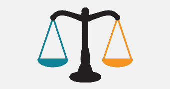 An illustration of a law scale