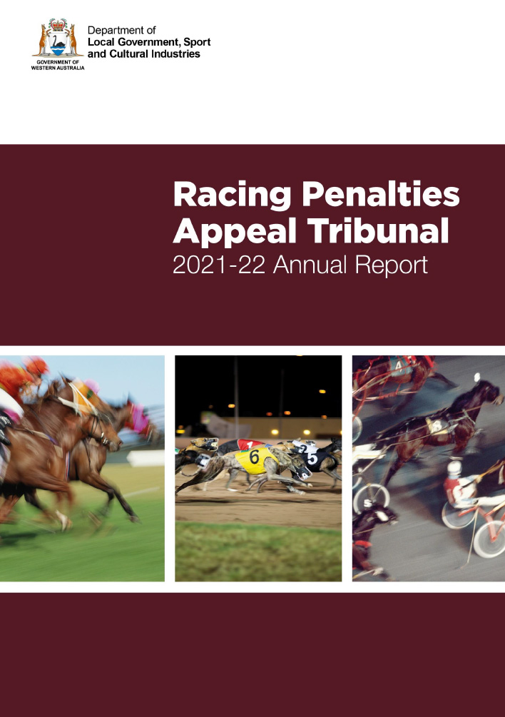 Racing Penalties Appeal Tribunal 2021-22 Annual Report cover