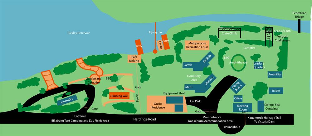 Bickley Recreation Camp map