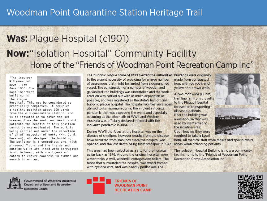 Woodman Point Heritage Signs plague hospital