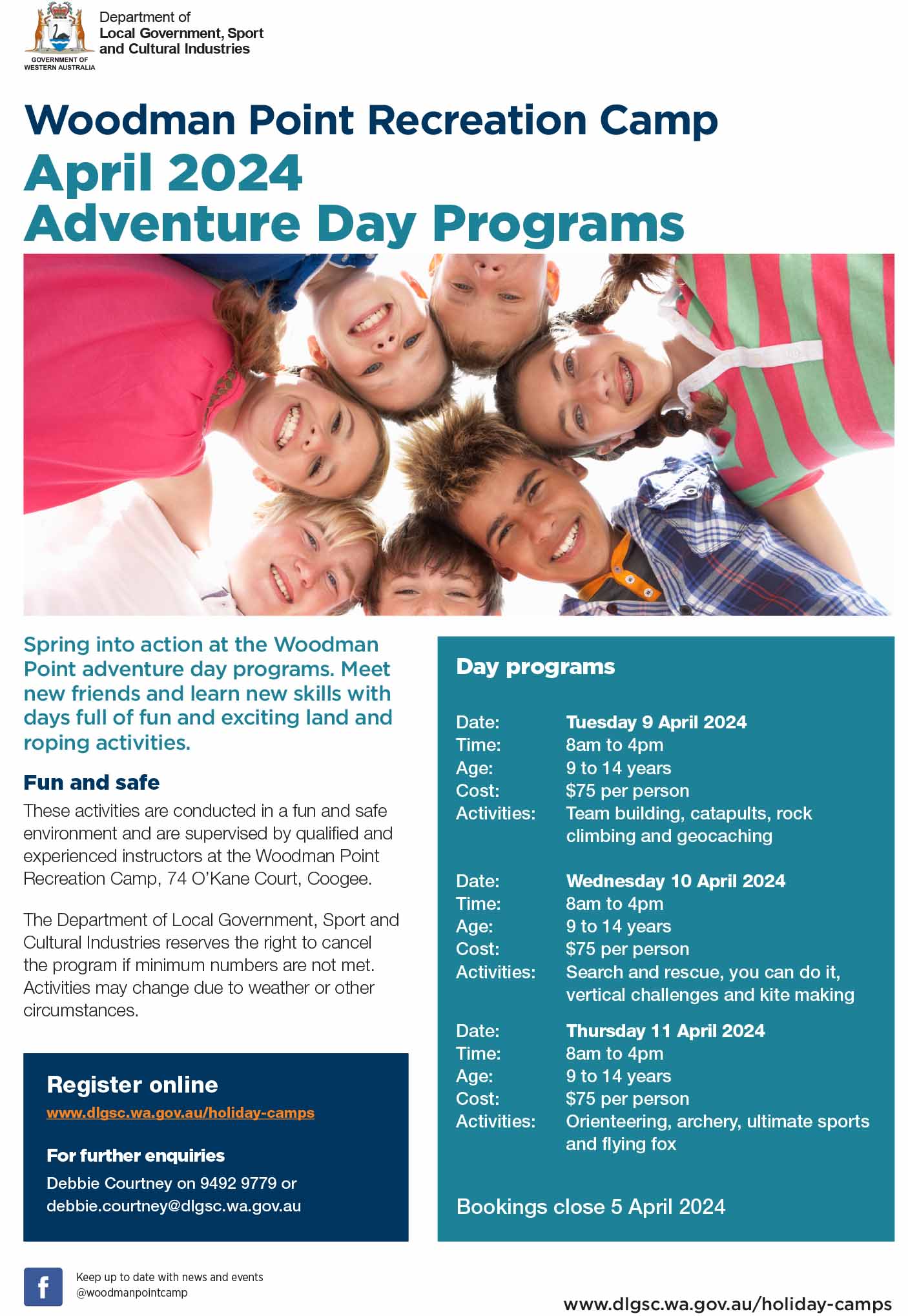 Woodman Point April 2024 Adventure Day Programs