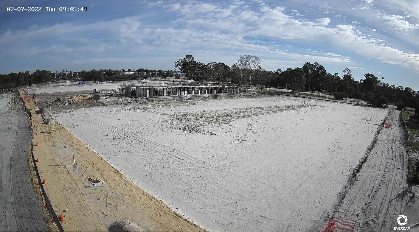 Construction work on the State Football Site